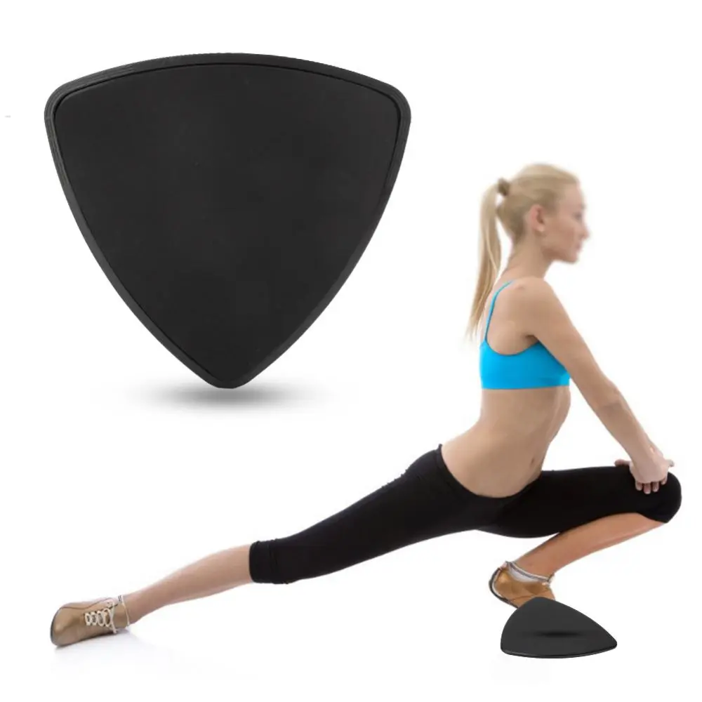 Black ABS Triangular Sport Gliding Slider Plate Fast Sliding Fitness Disc for Yoga