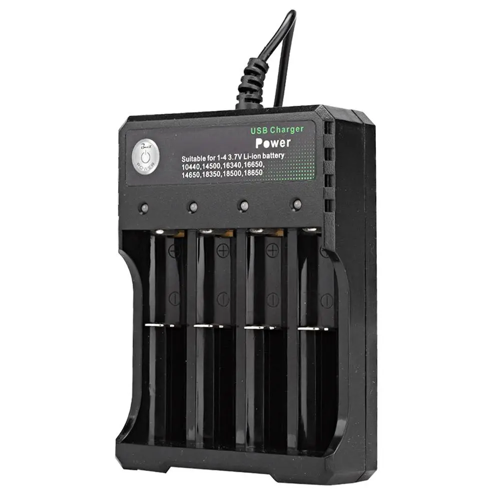 4 Slots Universal USB Smart Battery Charger For 18650 Rechargeable Battery
