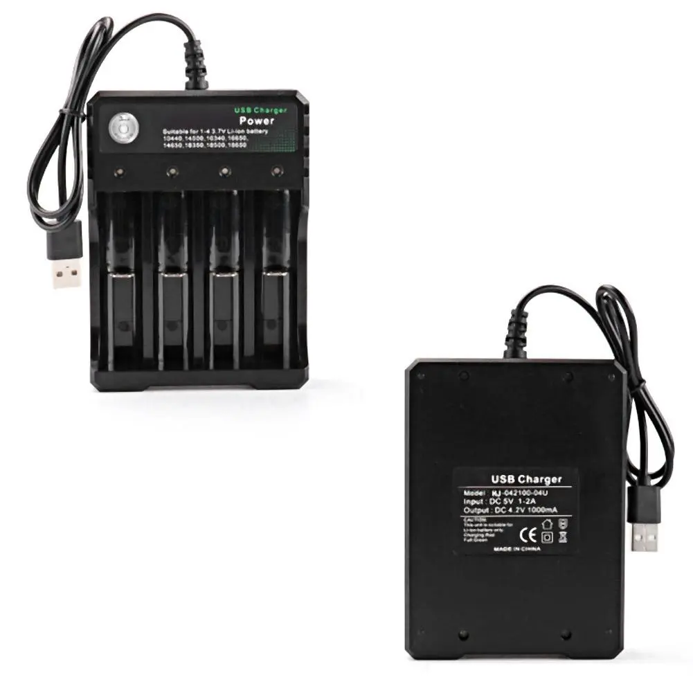 4 Slots Universal USB Smart Battery Charger For 18650 Rechargeable Battery