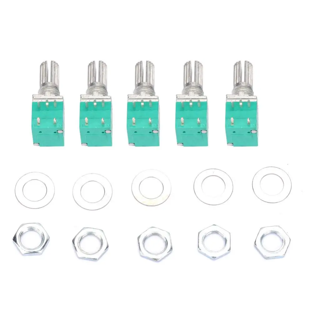 5PCS RV097NS B100K B104 Single Linked Potentiometer With a Switch Audio Sealing Potentiometer