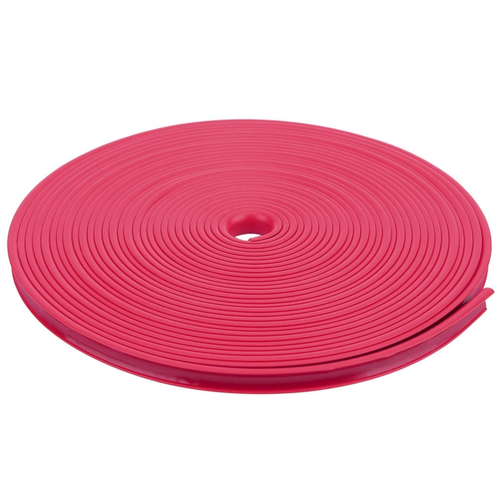 8M / Roll  Car Wheel Hub Edge Protector Tire Guard Strip Sticker Universal Rose Red