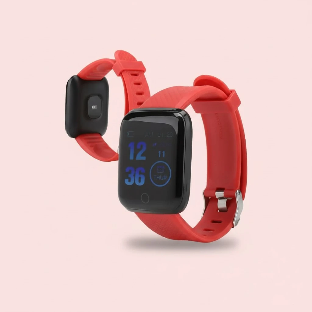 116plus Touch Screen Smart Bracelet Heart Rate 1.3 Inch Screen Blood Pressure (Red)