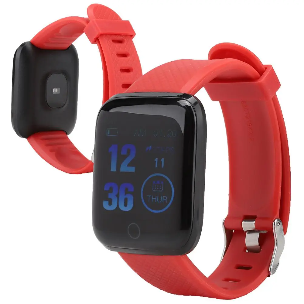 116plus Touch Screen Smart Bracelet Heart Rate 1.3 Inch Screen Blood Pressure (Red)