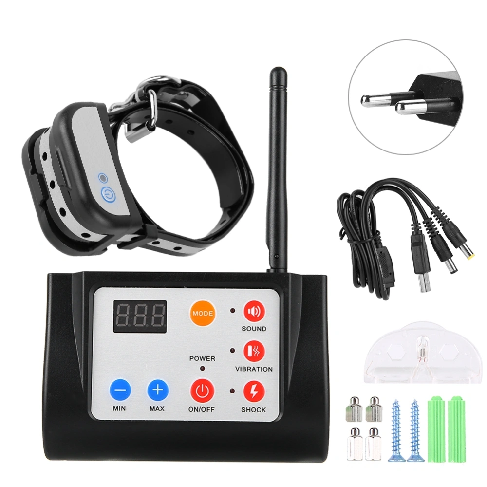 Dog Training Collar  2 In 1 Wireless Electronic Fence System Beep Shock Vibration Training (EU)