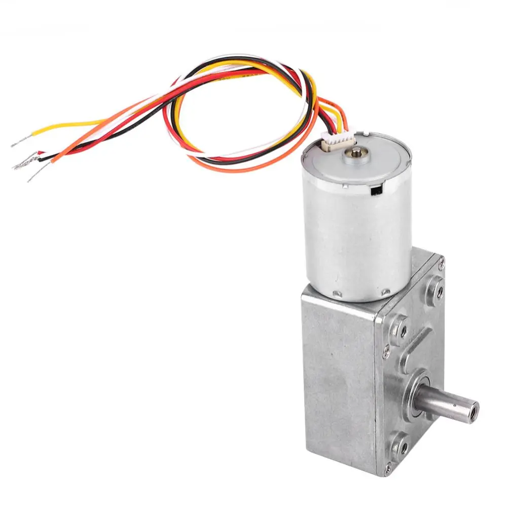 DC 12/24V Brushless Worm Motor Speed Reduction Gear Motor 4~150Rpm(12V 90RPM)