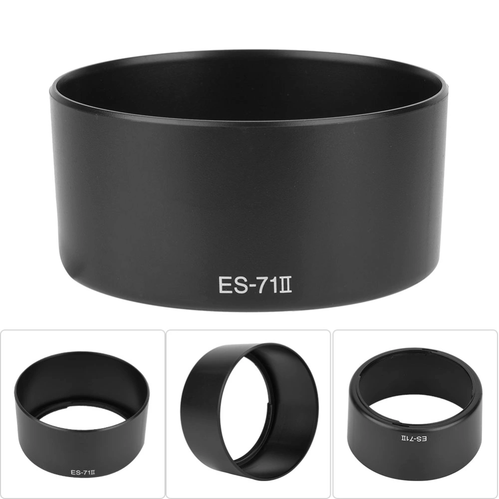 ES-71II Durable Plastic Black Mount Lens Hood for Canon EF 50mm f/1.4 USM Lenses