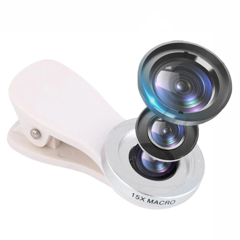 3 in 1 Universal Macro Lens Wide Angle Fisheye Lenses Kit for Smart Phone Tablet