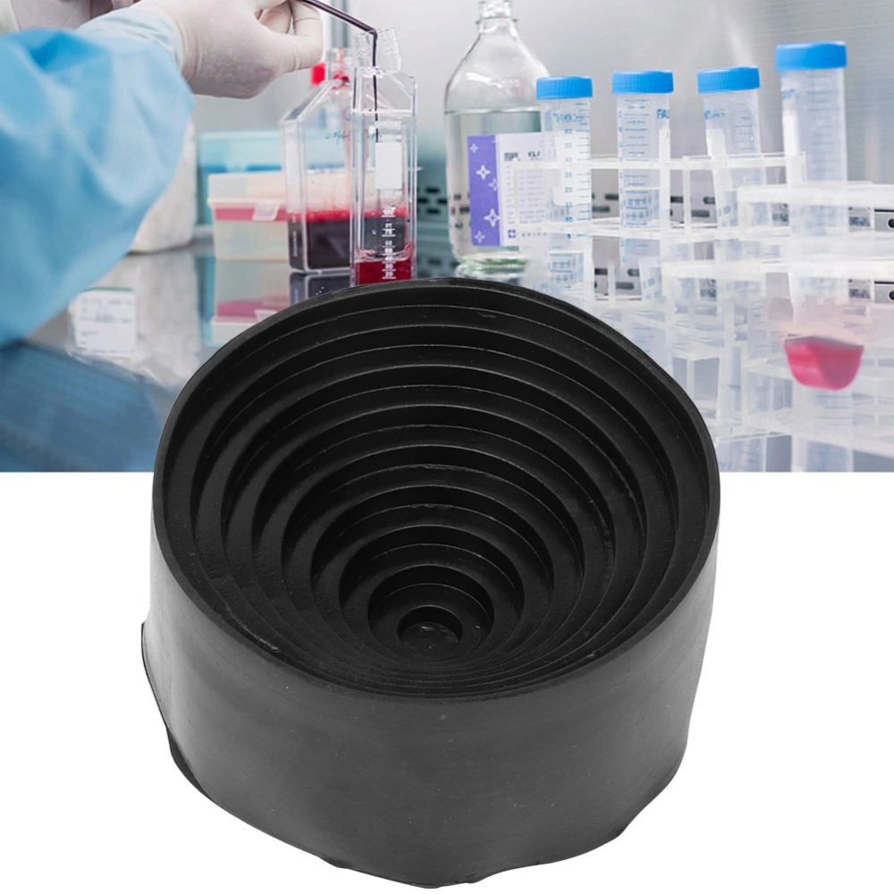 Diameter 90mm/3.54in Laboratory Flask Stand Black Rubber Round Flask Support Base