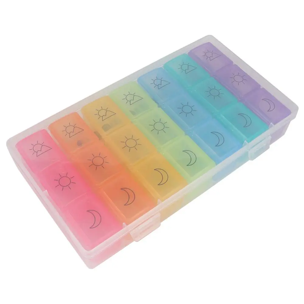 7 Day Pills Box Medicine Organizer Portable Medicine Container Daily Tablet Case for Travel