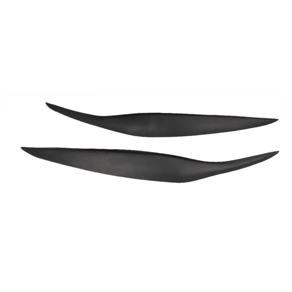 2pcs Carbon Fiber Car Headlight Eyebrow Eyelid Sticker Trim Fit for Ford Fiesta(Black)