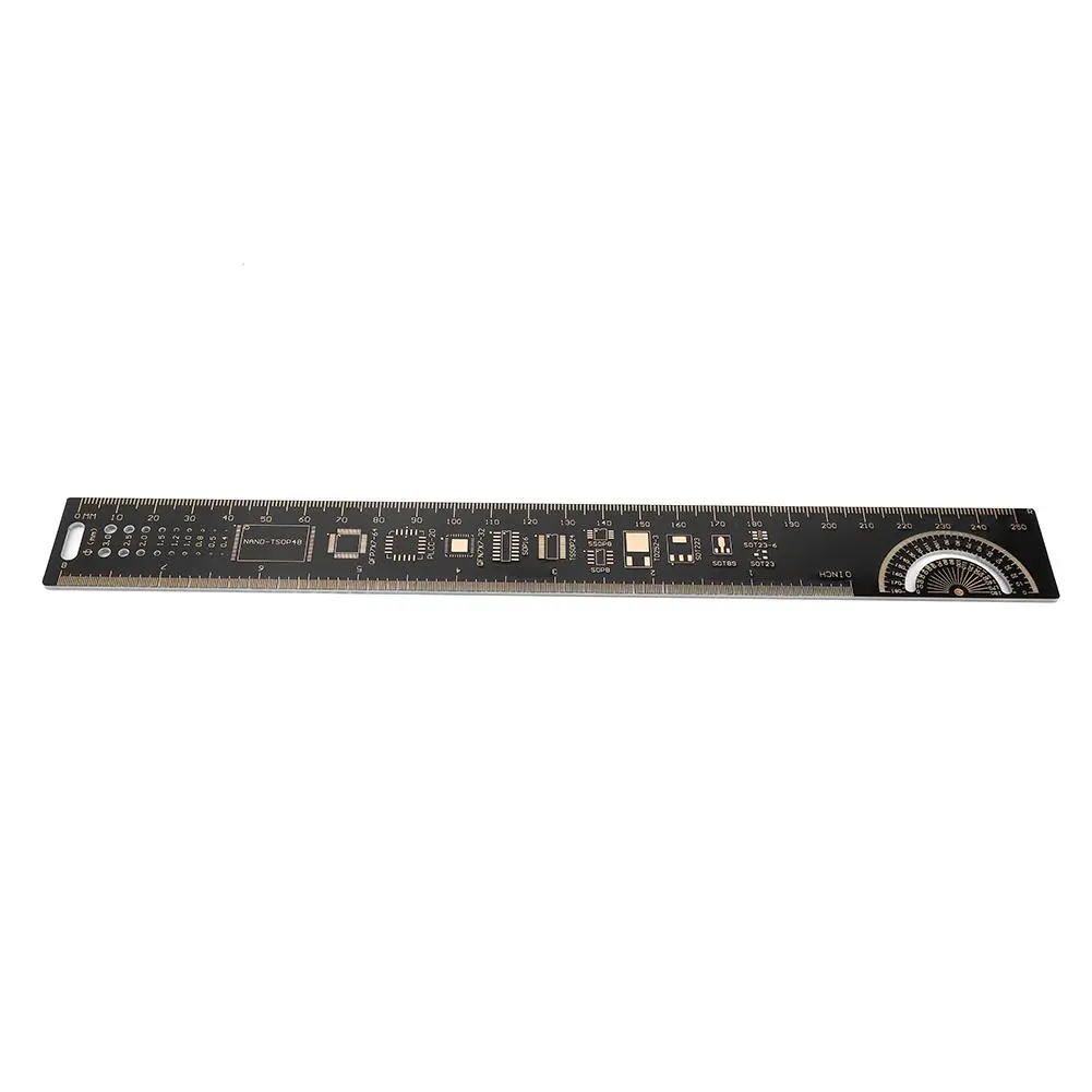 10in Multifunctional Printed Circuit Board Ruler Resistor Capacitor Chip IC Measuring Tool