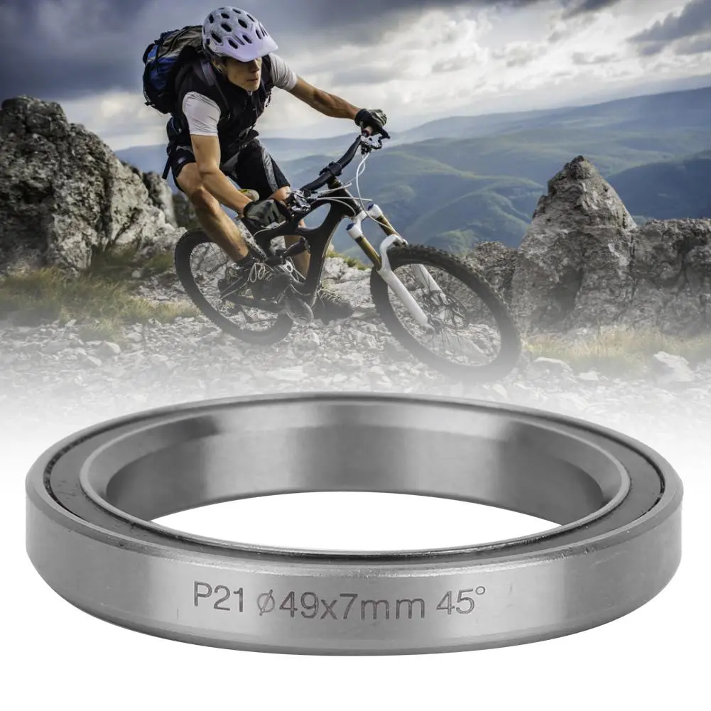 2PCS Heavy Duty Steel Mountain Bicycle Bike Double Sealed Bearing Headset Accessory 49MM P19
