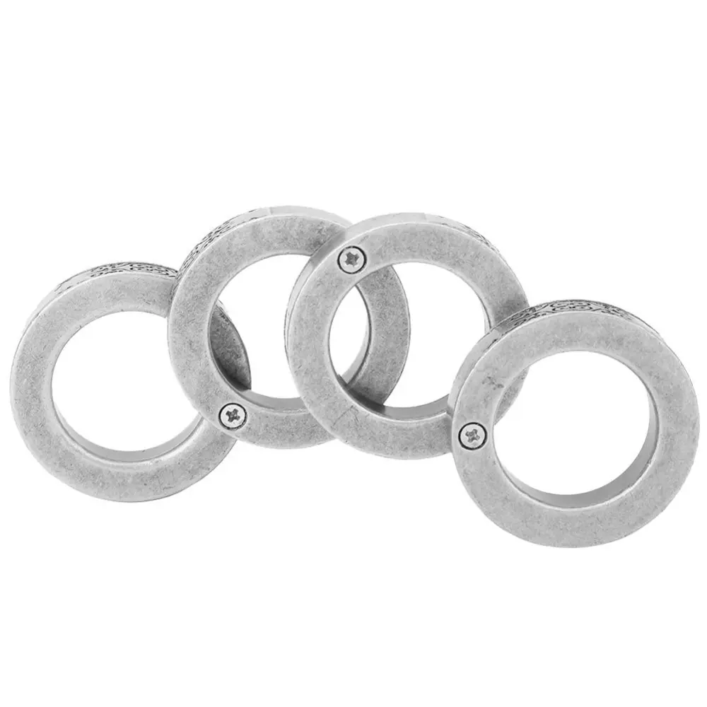 Self Defence Protect Rings Finger Breaker Emergency Rescue Survival Tool(Round Antique Silver)