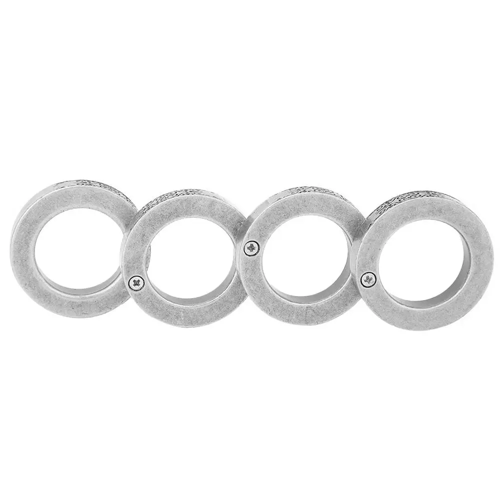 Self Defence Protect Rings Finger Breaker Emergency Rescue Survival Tool(Round Antique Silver)