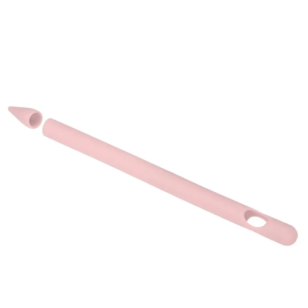 For iPad 1st Gen Pencil Tip Cover Holder Silicone Good Hole Position Touch Pen Cover (Pink)