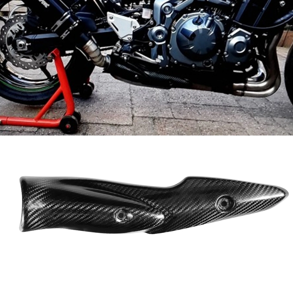 Motorcycle Exhaust System Carbon Fiber Heat-shield Muffler Cover Fit for Kawasaki Z900 17-19