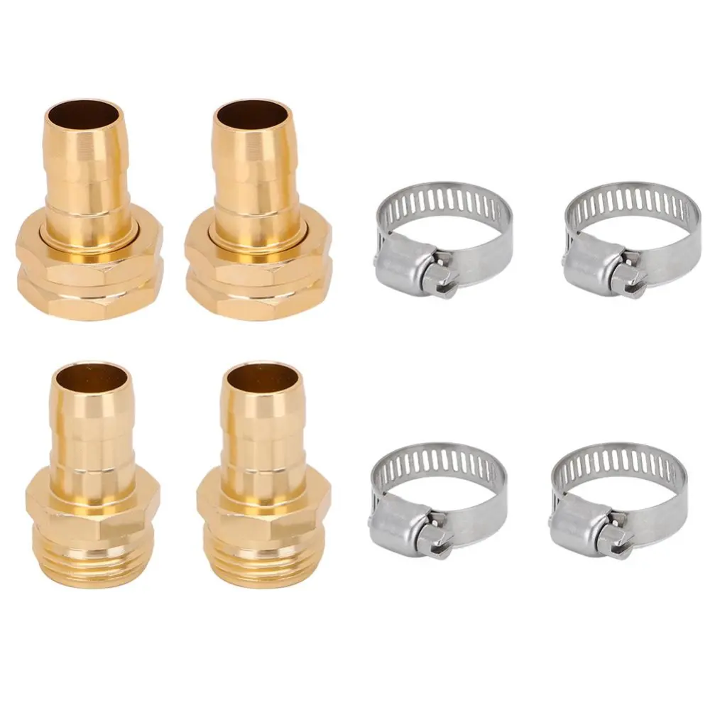 2Pcs FNPT + MNPT DN20 Female + Male Thread Hose Connector Water Pipe Fitting for Home Garden