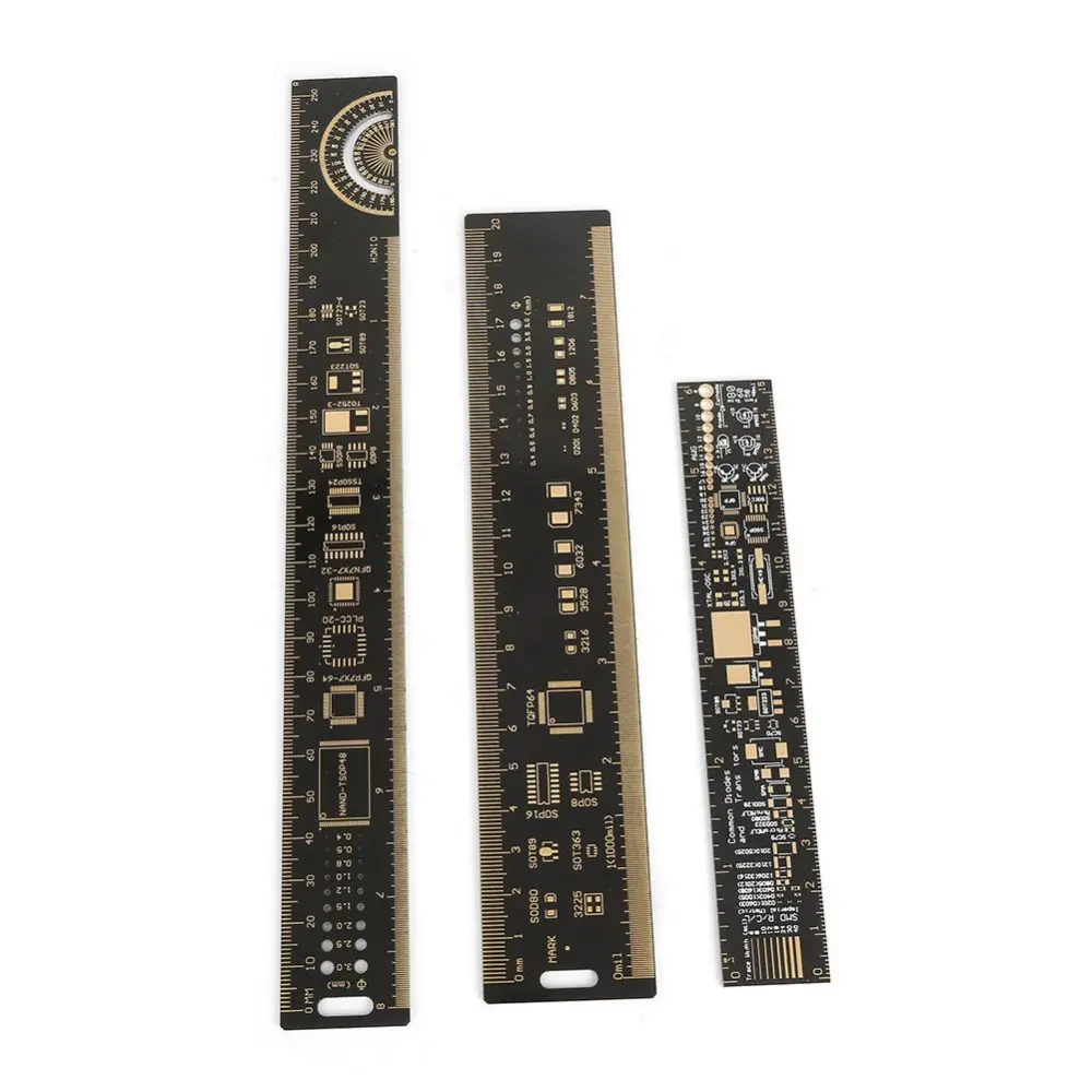 3PCS 6.3/7.87/10.23 inch Multifunctional Printed Circuit Board Ruler for Electronic Engineers