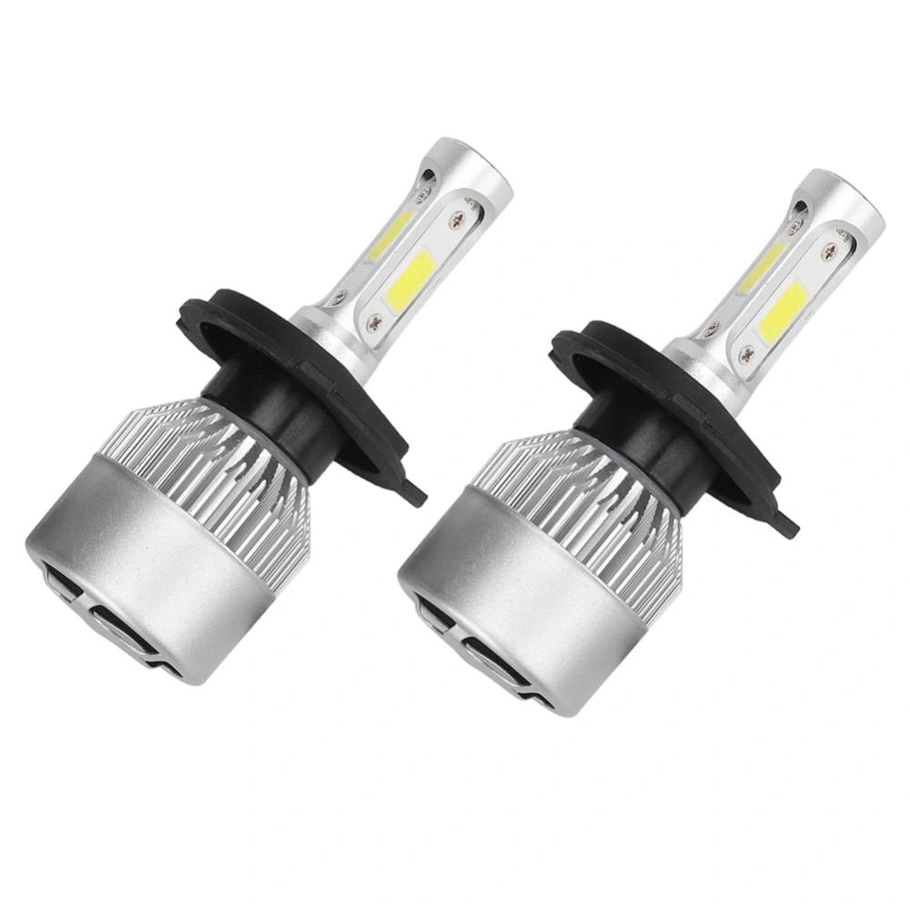 Mini Car Front Headlight Waterproof Bulb H4 COB LED Chip 6500K Ultra White Light