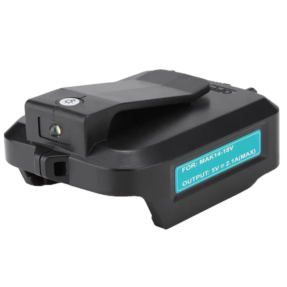 for Makita USB Converter Head for ADP05 14.4/18V Lithium Battery(Black)