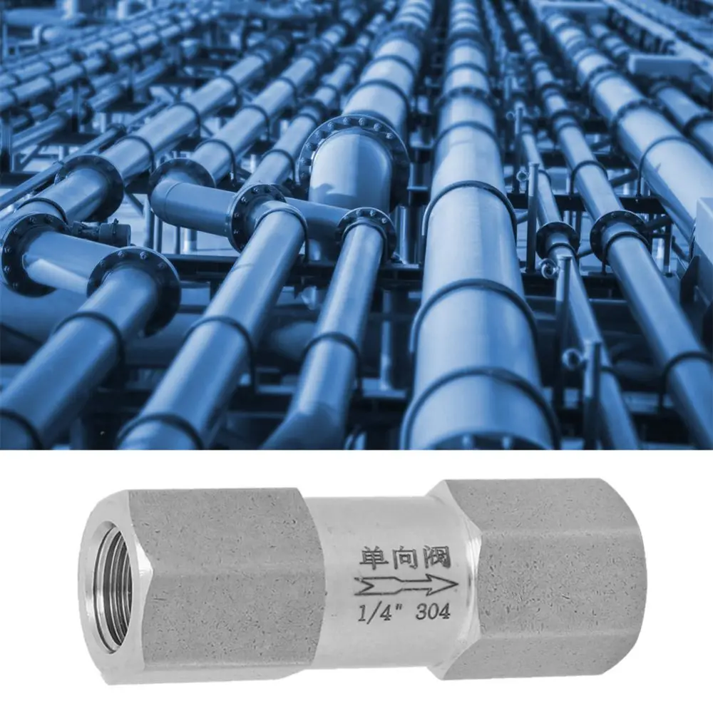 304 Stainless Steel Hex Split Check Valve High Temperature&Pressure Endurance (1/4in BSPP)