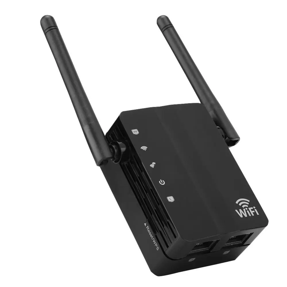 Dual Network Port 300M Repeater WiFi Extender Wireless Signal Amplifier 100-240V(EU)