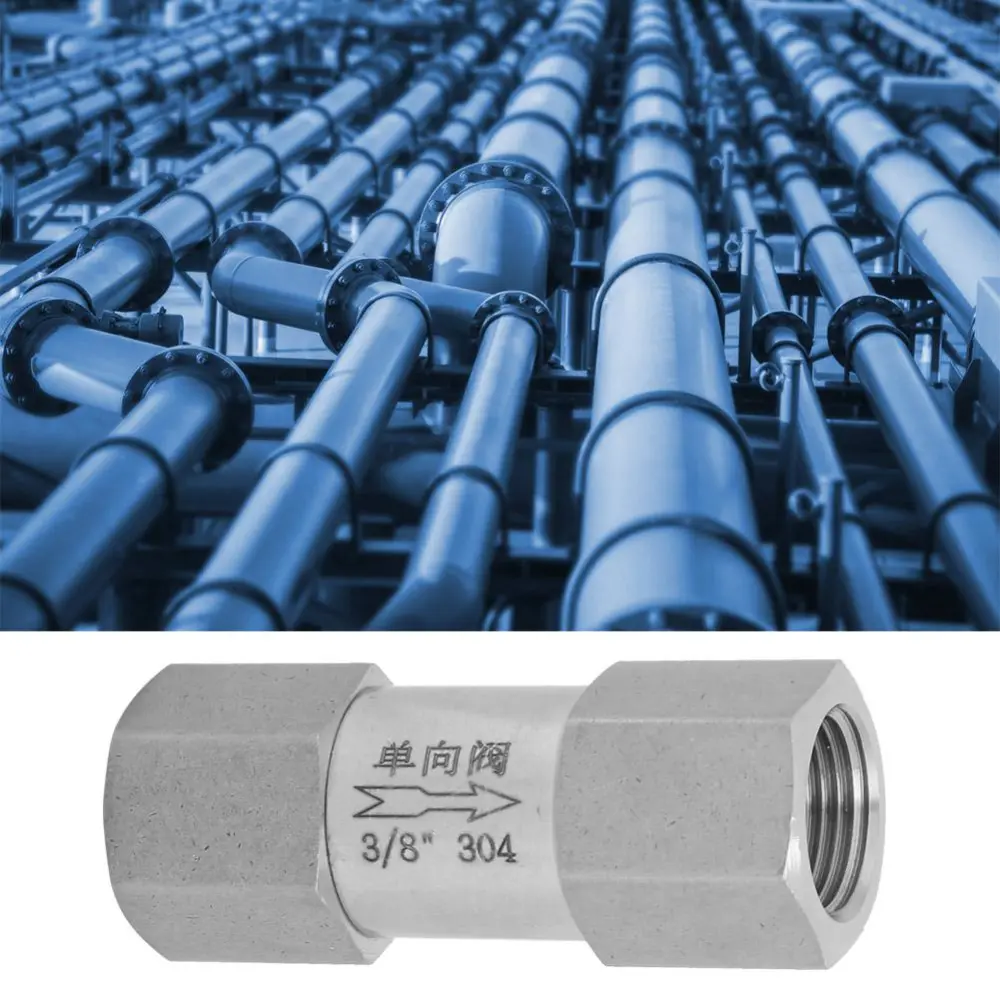 304 Stainless Steel Hex Split Check Valve High Temperature&Pressure Endurance (3/8in BSPP)