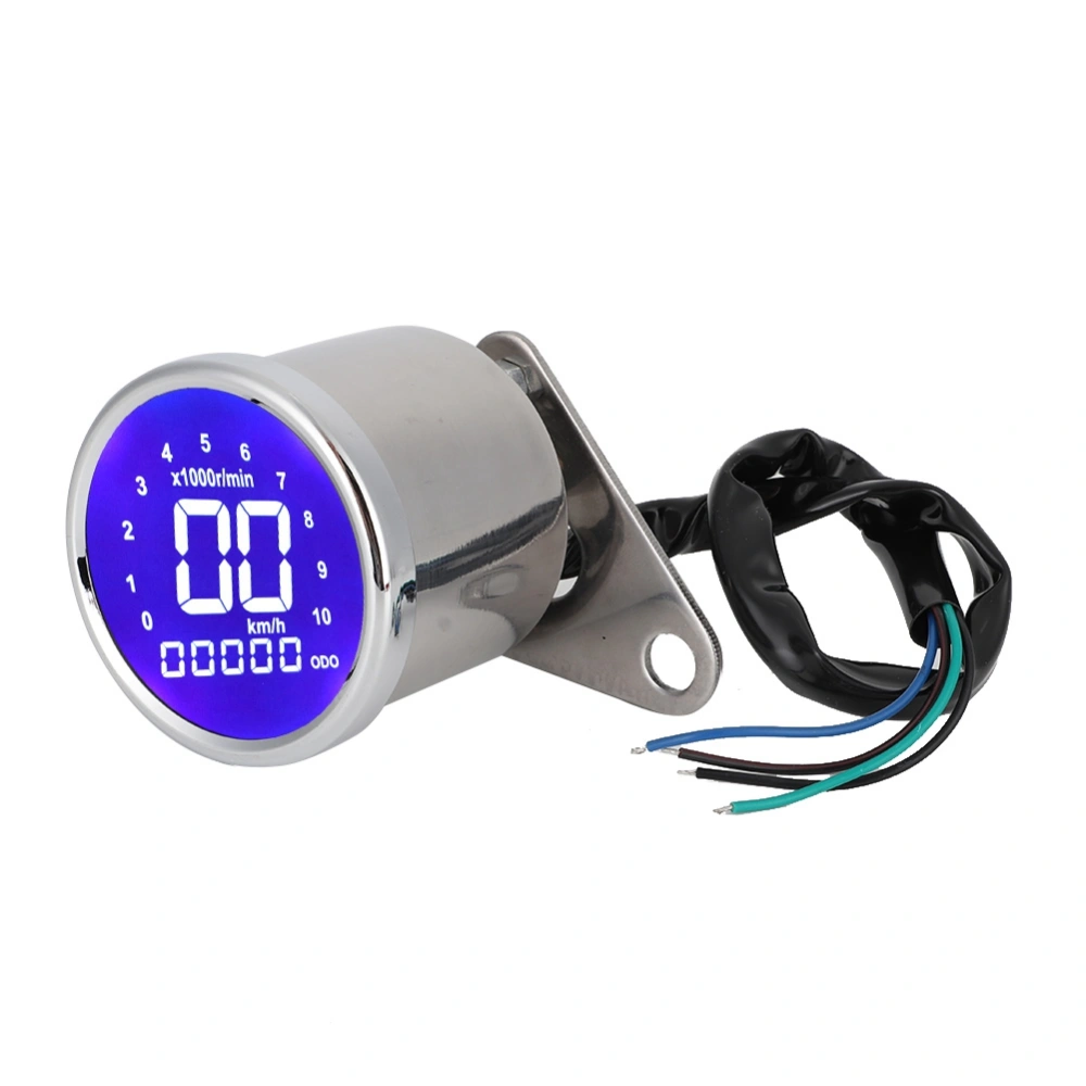 7 Color Modified Car Motorcycle LCD Multi-function Tachometer Odometer Oil Meter Instrument 12V