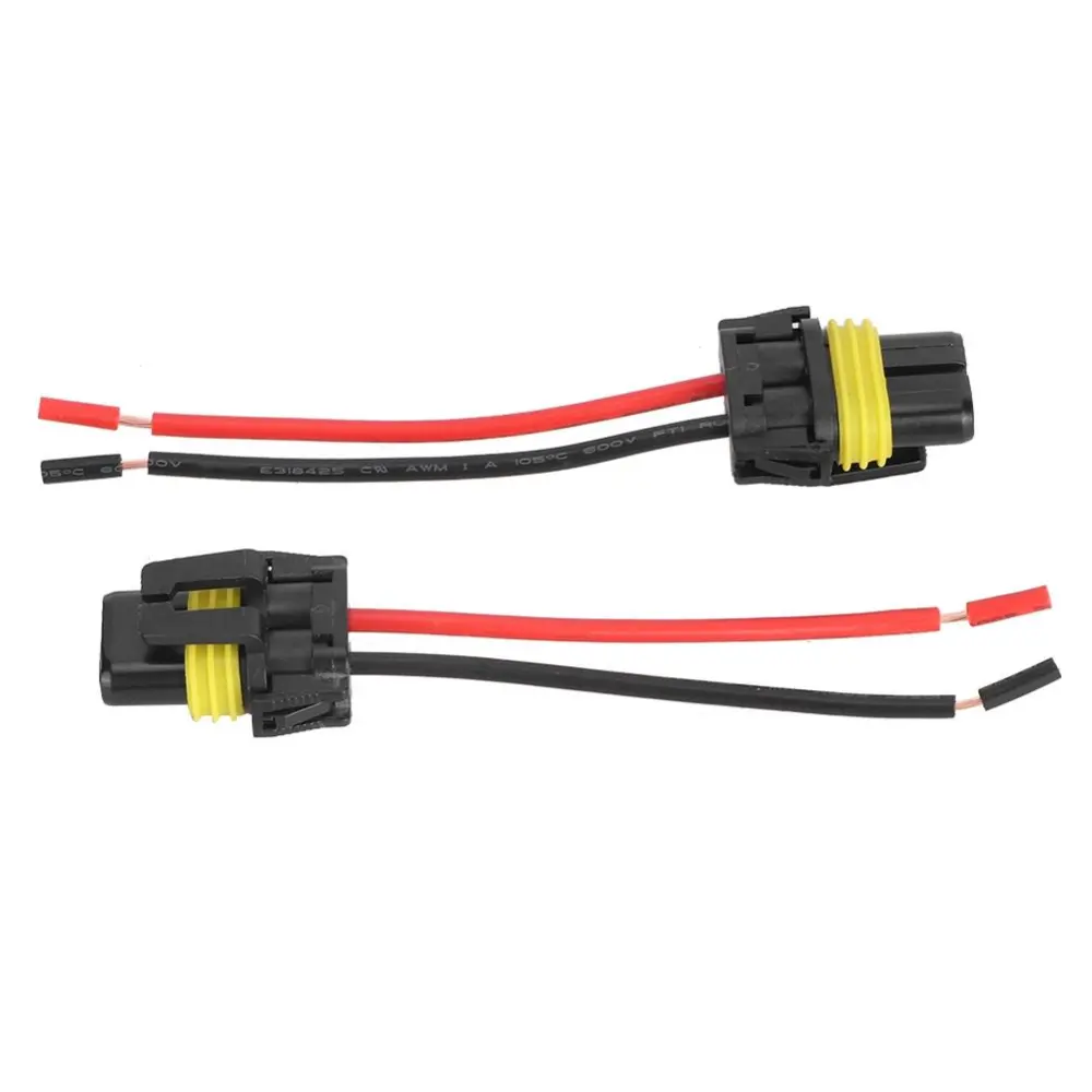 2pcs 9005 9006 Bulb Sockets Female Conversion Adapter Wiring Harness Connector for Headlight