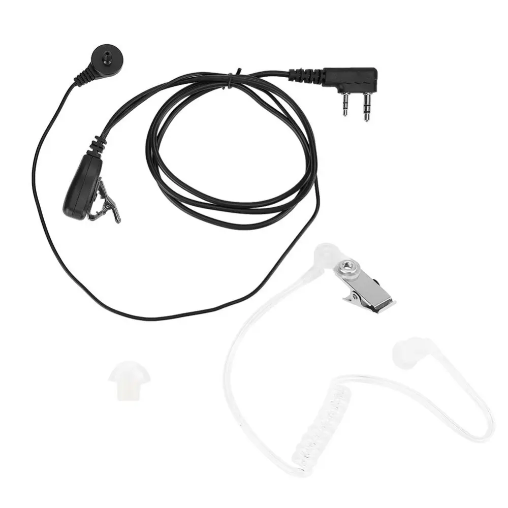 2 Pin Tube Earpiece with Throat Mic Intercom Earphone Headset for Hytera PUXING Radio