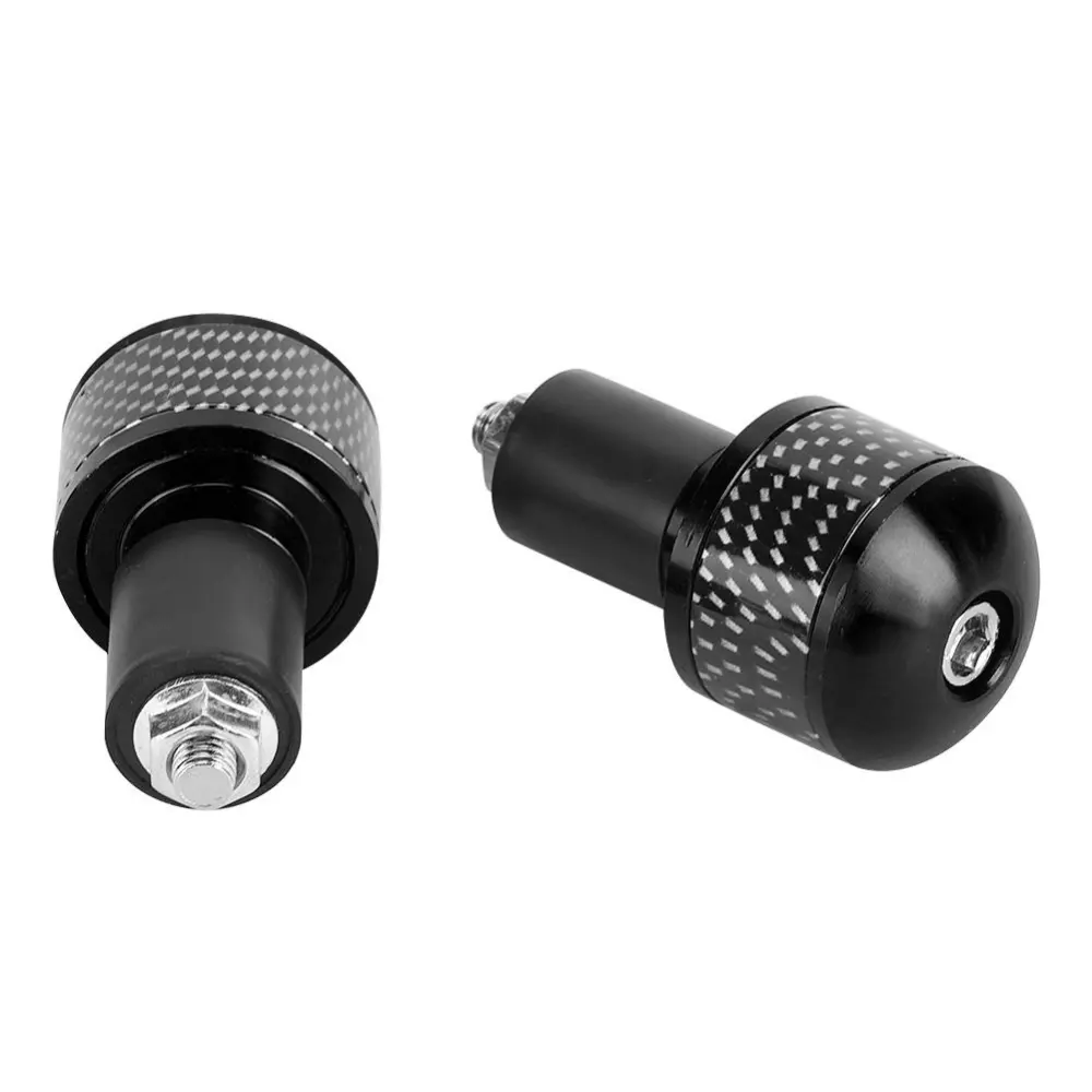 Universal Motorcycle 22mm Aluminum Alloy Handle Bar End Plug Hand Grip Accessory(Black)