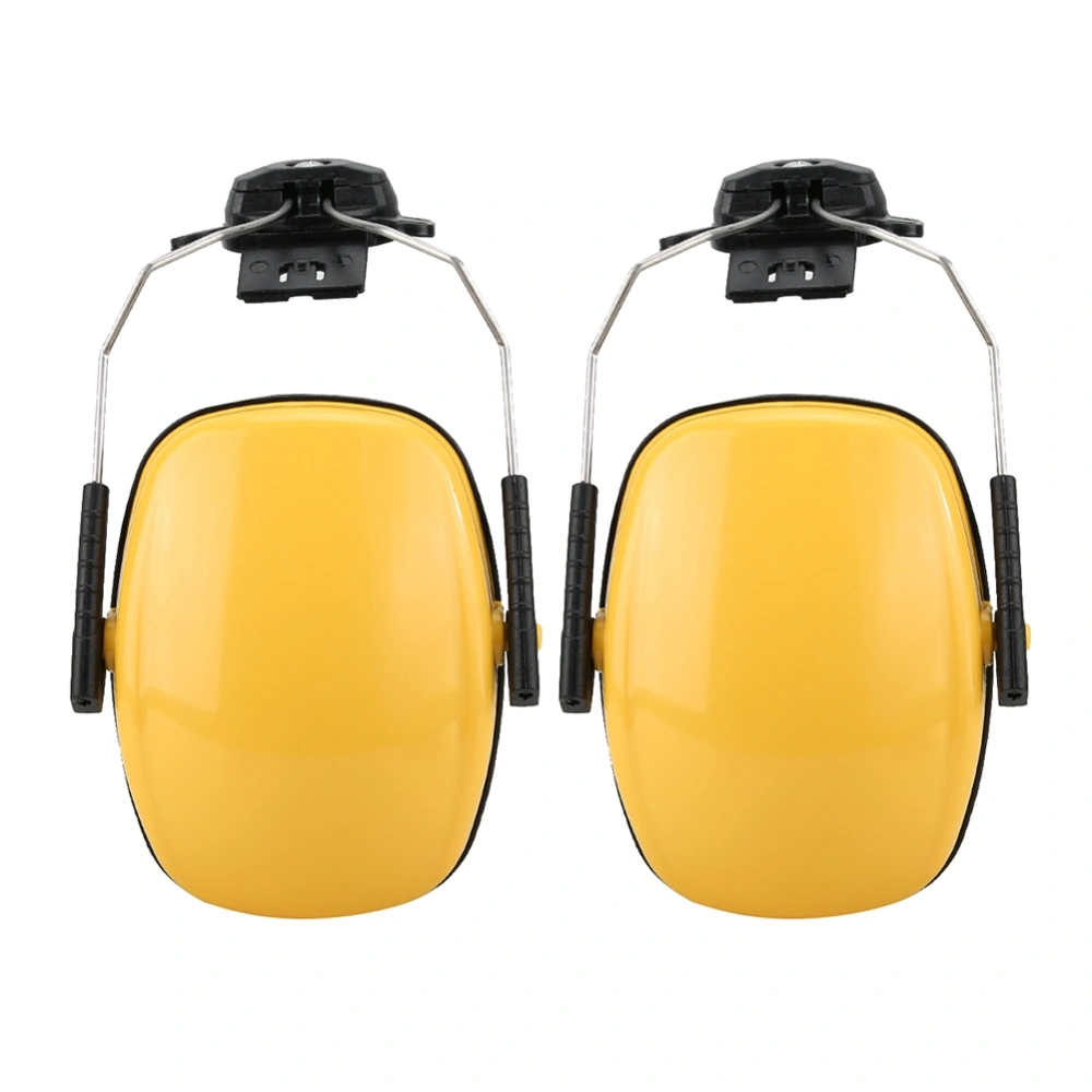 Anti-noise Safety Hearing Protect Helmet Earmuff Logging Cutting Polishing Ear Defender(Yellow)