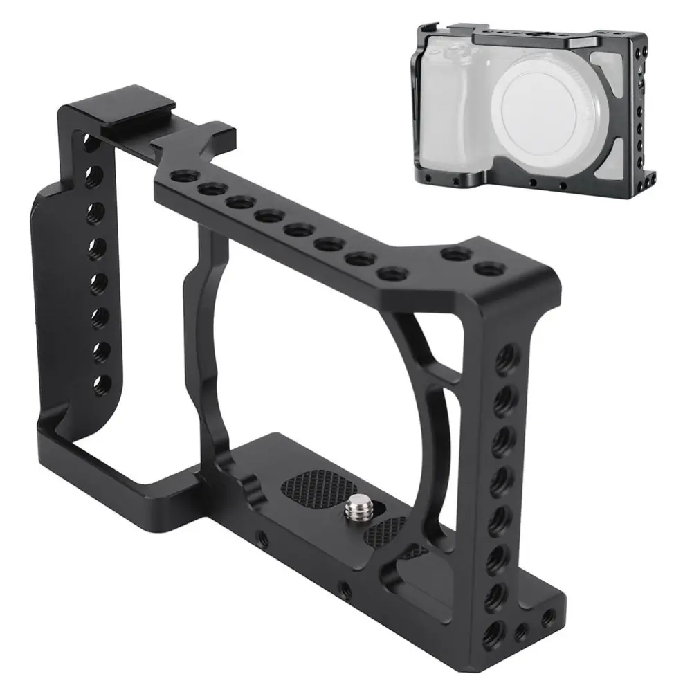 Metal Cage Kit Rig Hot Shoe Stabilizer Mount Accessory for Sony A6400 SLR Camera