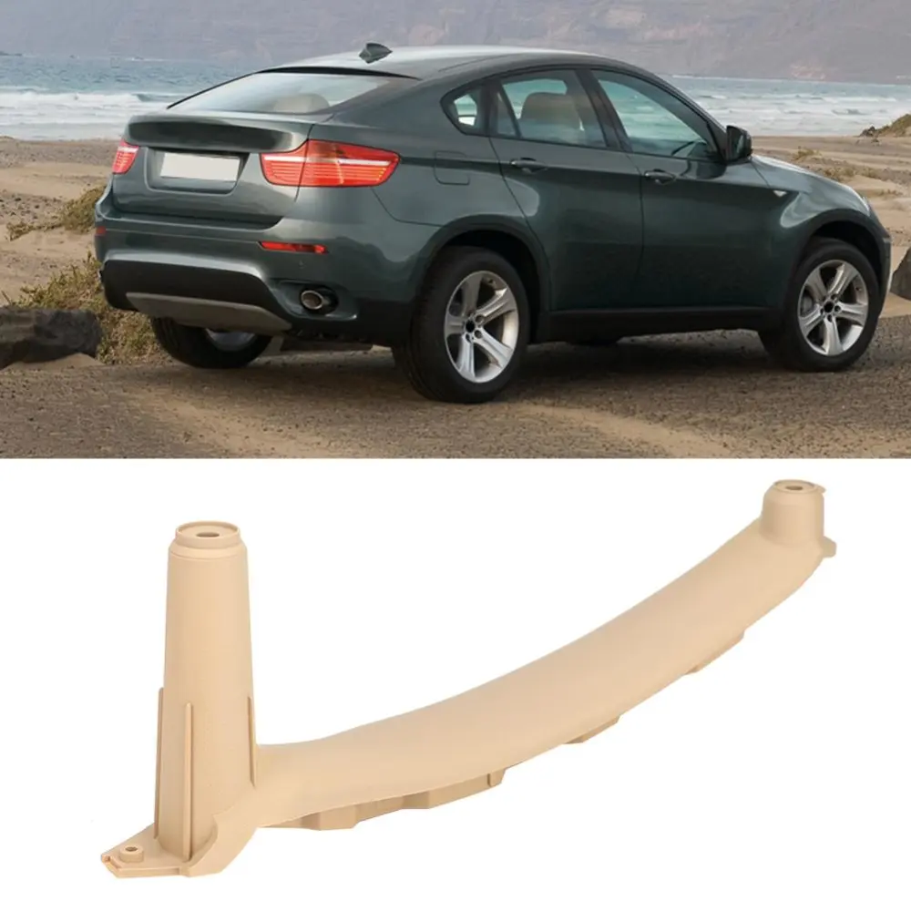 Left Inner Door Handle Plastic Pull Trim Cover with Tool 51416969401 Fits for E70  X5 (Beige)