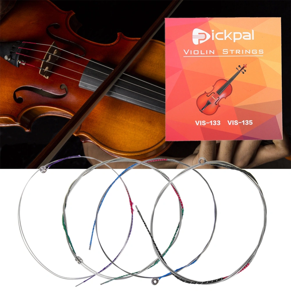 Full Set Violin Replacement Steel Strings E-A-D-G for 4/4 Violin Parts