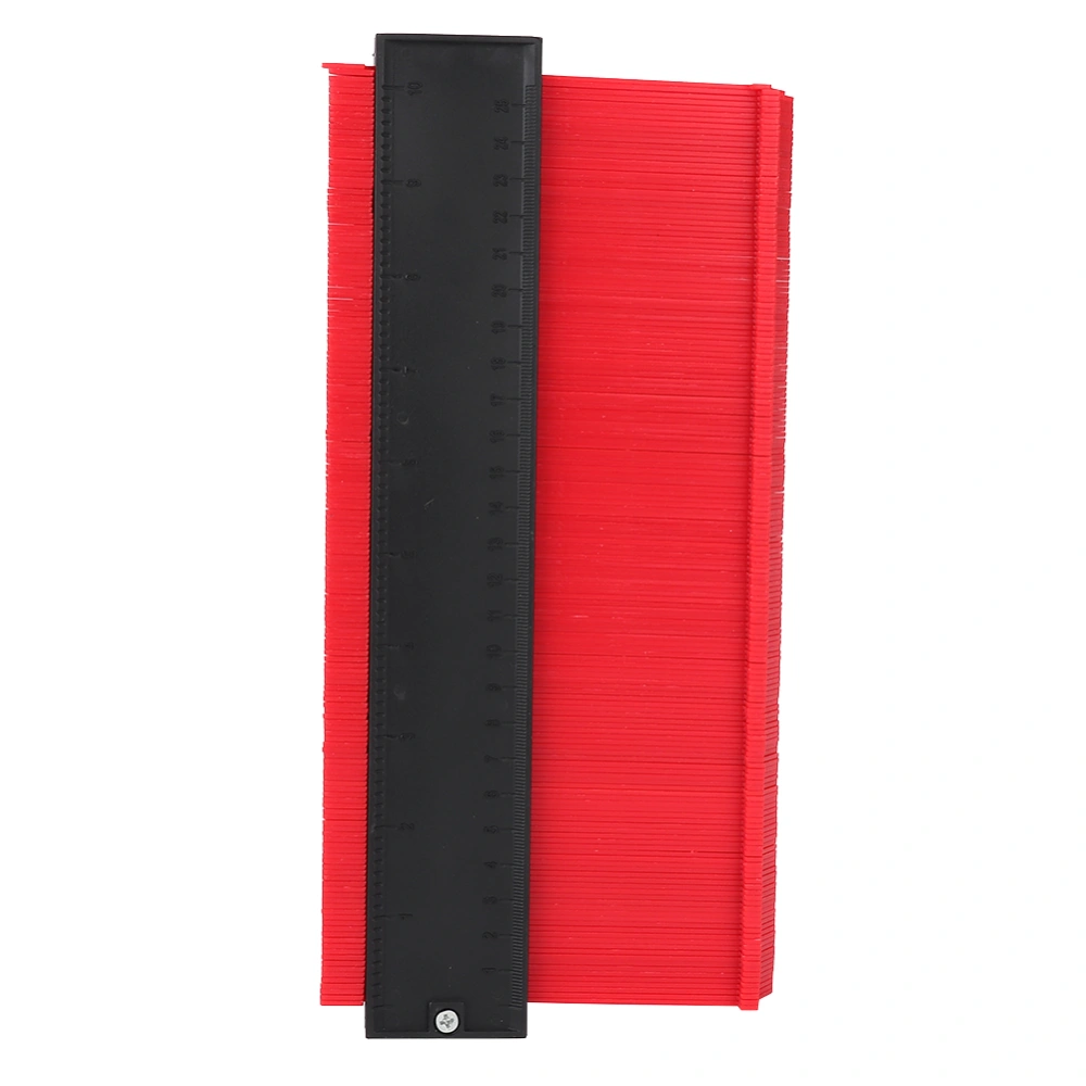 10in ABS Plastic Irregular Shapes Measuring Contour Duplication Gauge Woodworking Tool(Red)