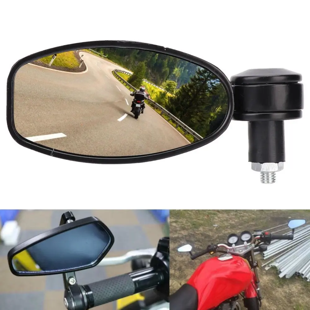 A Pair of Motorcycle E-Bike Universal Modified Racing Side Rearview Reflective Convex Mirror