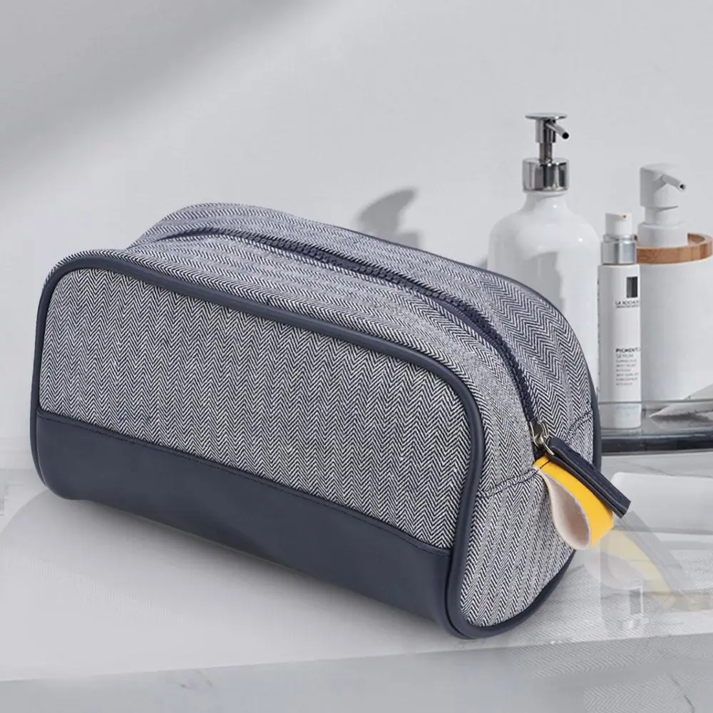 Portable Travel Makeup Cosmetic Toiletry Case Wash Organizer Storage Pouch Bag(Navy Blue)