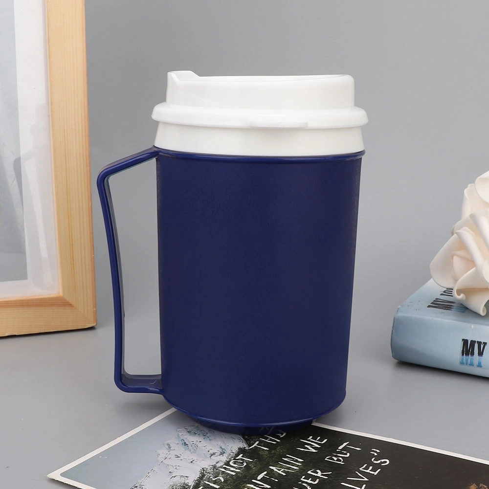 Hot Cold Liquid Beverage Container Insulated Mug with Snorkel Lid for Elderly