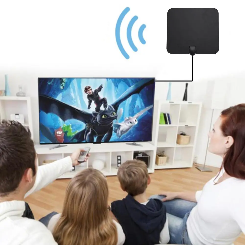 DVB-T2 HD Digital TV Antenna 80Miles Range Indoor Television Antenne