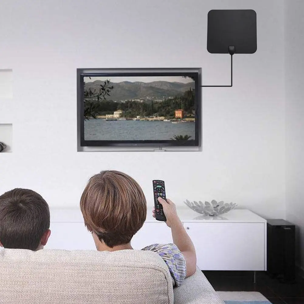 DVB-T2 HD Digital TV Antenna 80Miles Range Indoor Television Antenne
