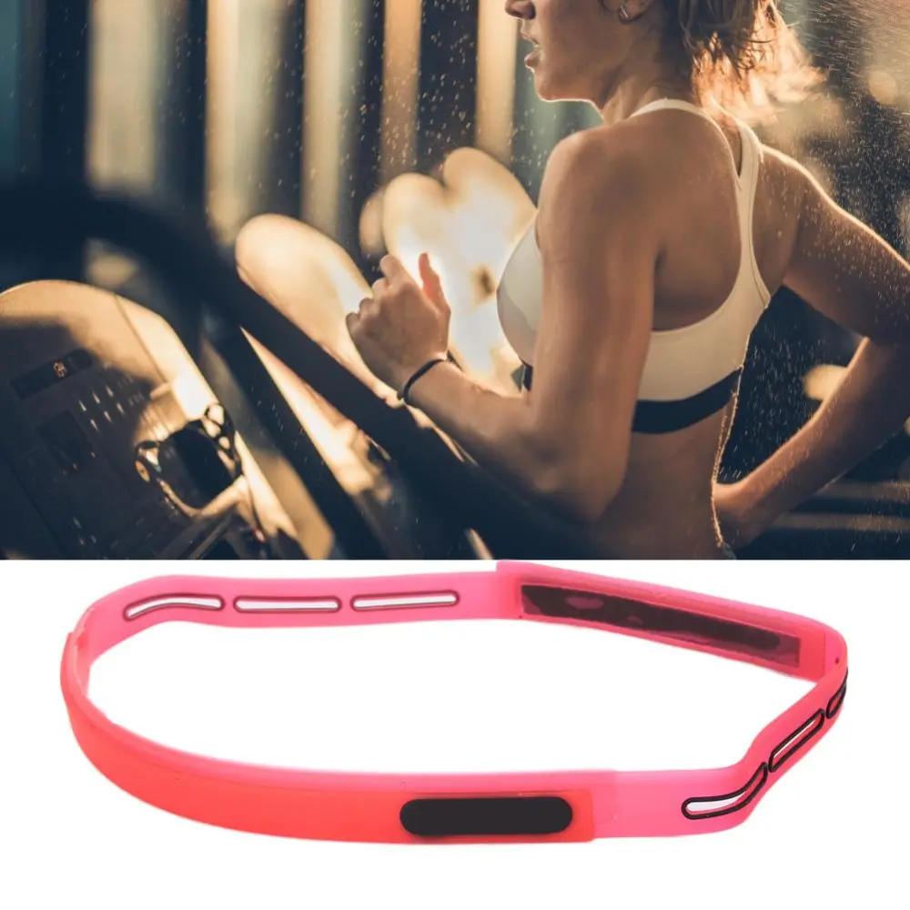 Soft PVC Outdoor Sports Fitness Multi-function Portable Running Sweat Head Band Sweatband(Red)