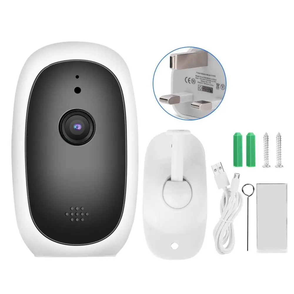 110-240V Mini 720P HD Wireless Wifi IR PIR Night Vision Baby Monitor Camera(UK Plug)