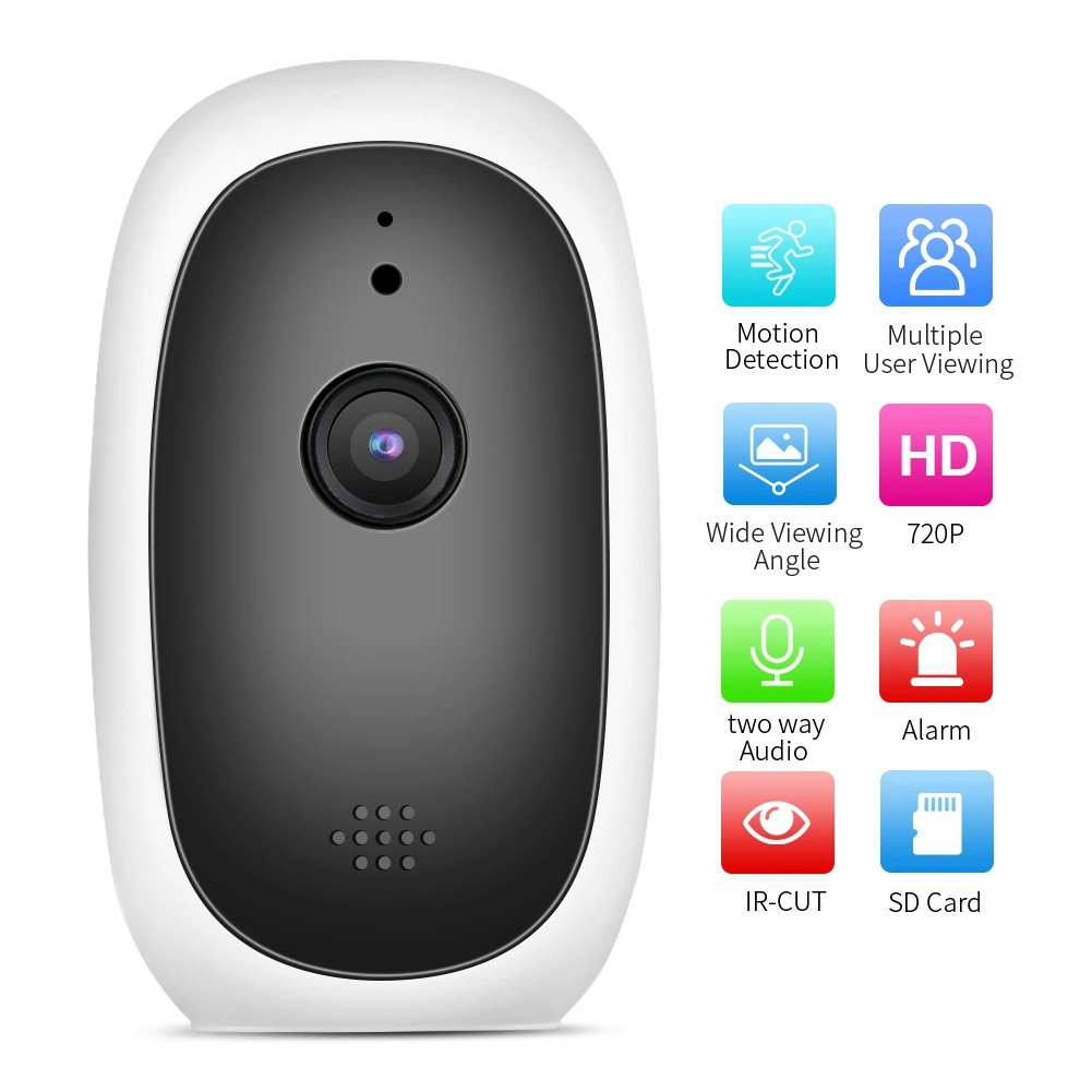 110-240V Mini 720P HD Wireless Wifi IR PIR Night Vision Baby Monitor Camera(UK Plug)