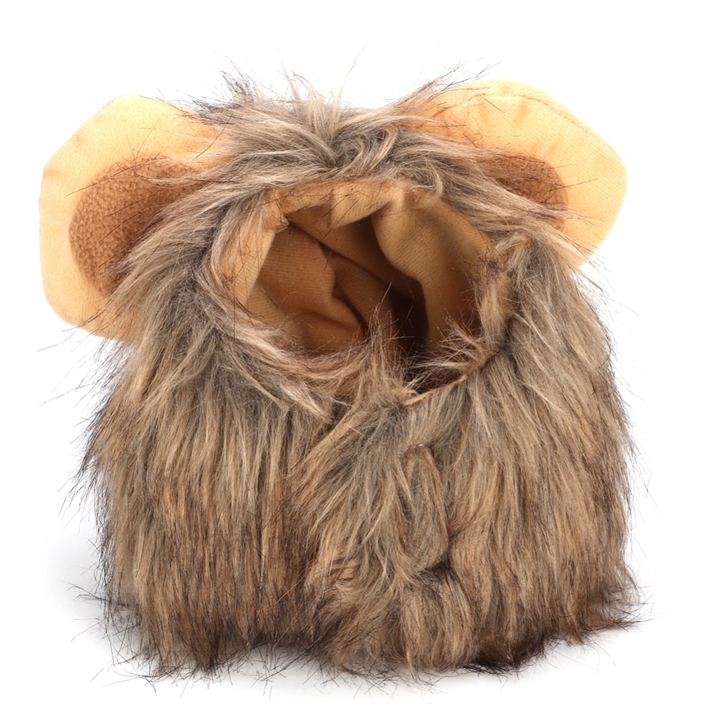 Creative Cute Pet Cat Dog Lion Wig Hat Costume Funny Dress Up