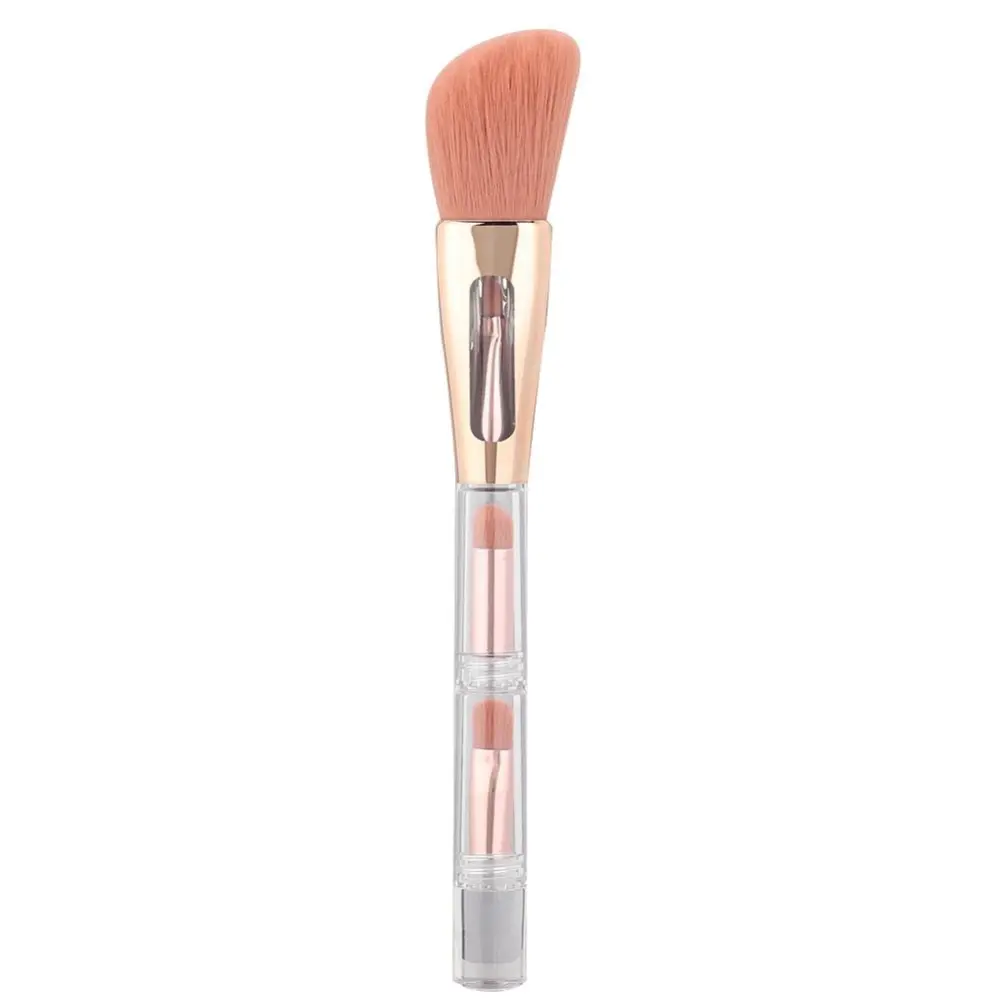 ZOREYA Super Soft 4-In-1 Portable Makeup Brush Multipurpose Cosmetic Brush