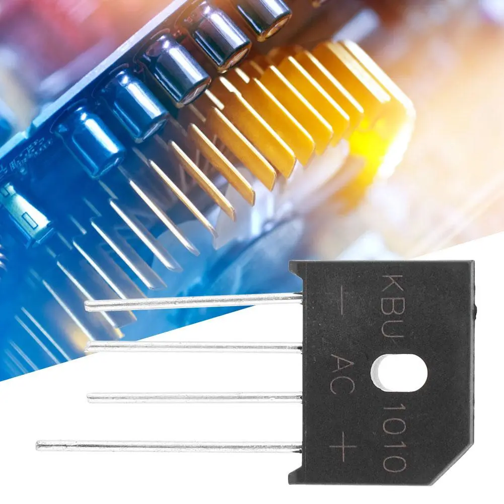 2A 1000V Diode Bridge KBP210 Flat Rectifier Bridge for Electronic Circuit (1pc)