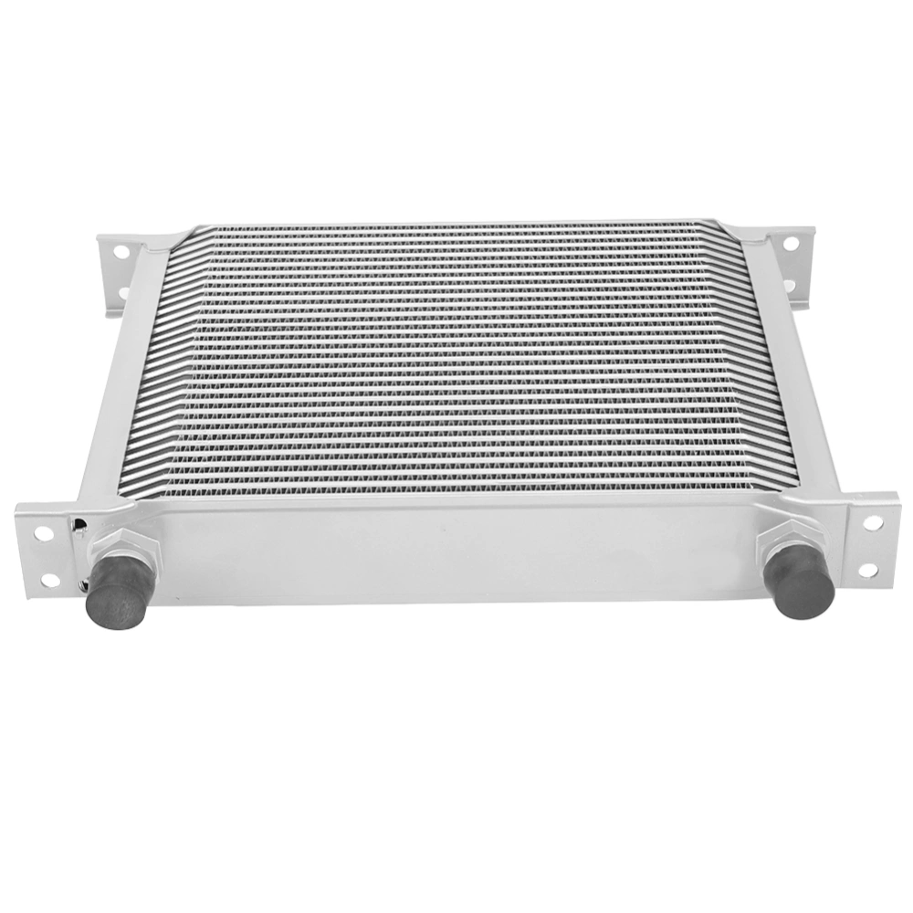 Silver 30 Rows Universal Auto Engine Oil Cooler Radiator Modified Accessory Replacement