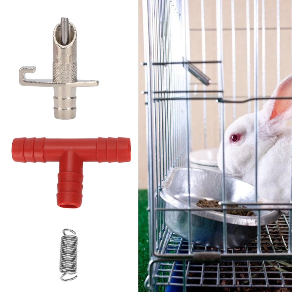 100PCS Rabbit Automatic Water Drinker Feeder Animal Supplies (Chrome-Plated Drinking Fountain)