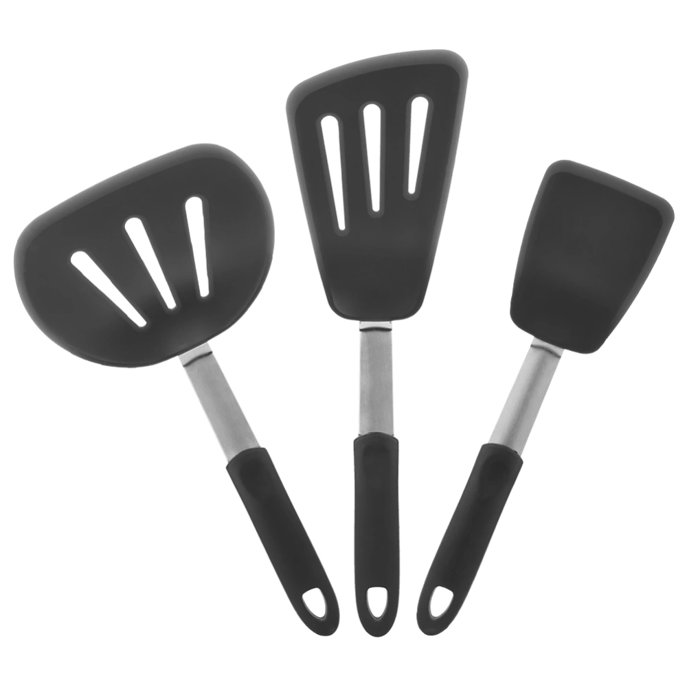 3pcs Silicone Kitchen Utensil Set Cooking Tools for Nonstick Cookware Shovel Slotted Turner Set